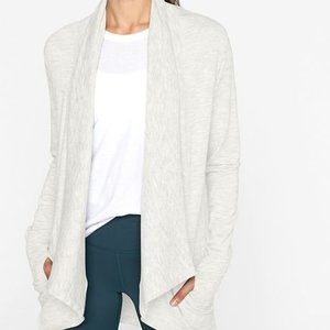 Athleta Pranayama Wrap Heather Gray Cardigan